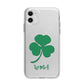 Initialled Shamrock Custom Apple iPhone 11 in White with Bumper Case