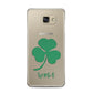 Initialled Shamrock Custom Samsung Galaxy A5 2016 Case on gold phone