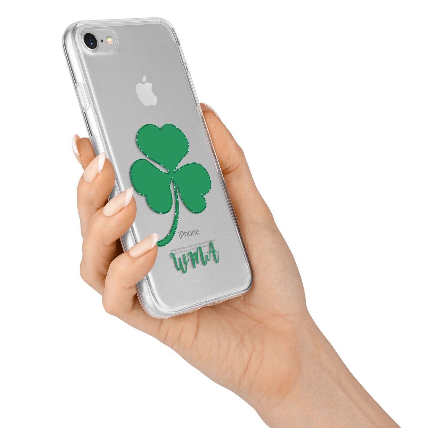 Initialled Shamrock Custom iPhone 7 Bumper Case on Silver iPhone Alternative Image