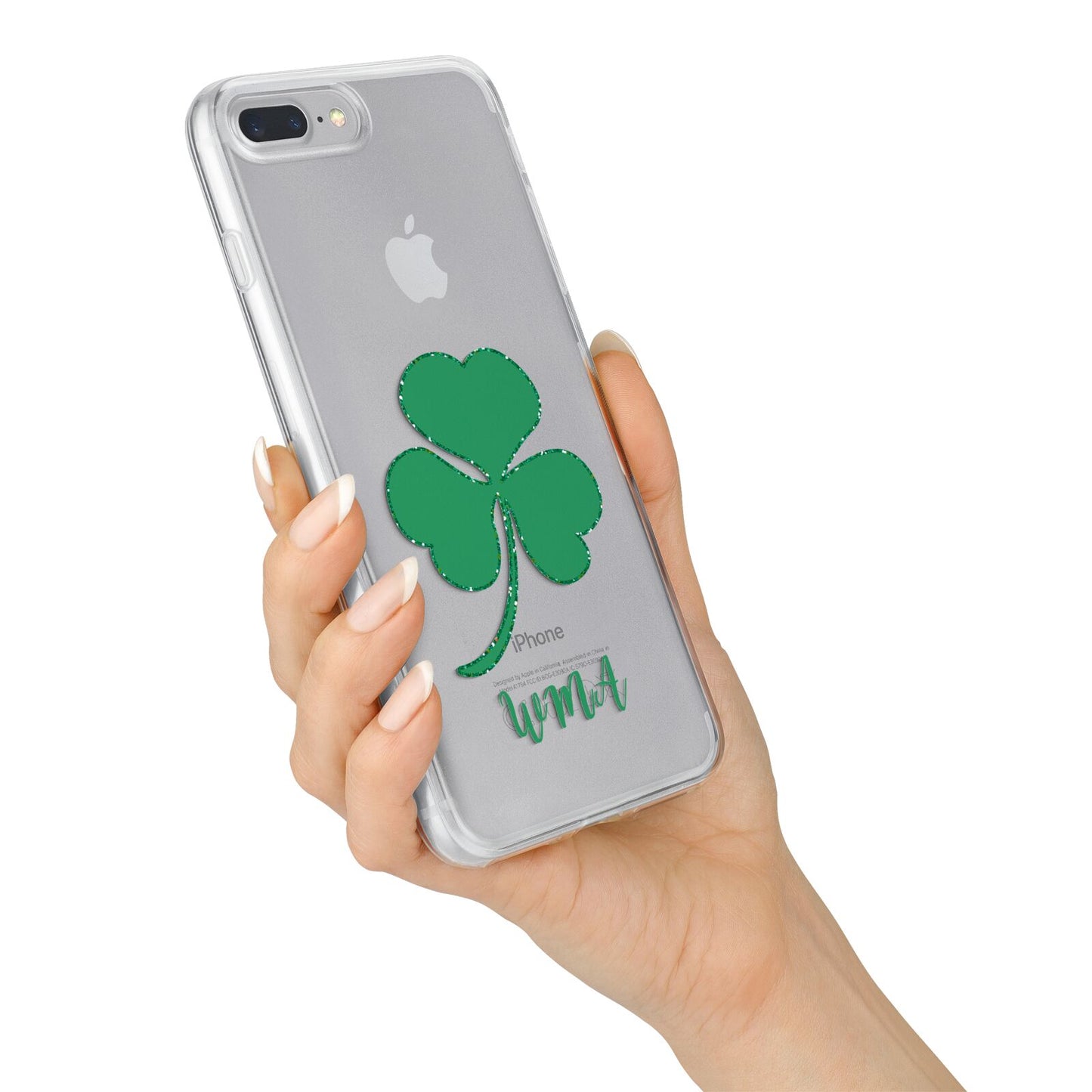Initialled Shamrock Custom iPhone 7 Plus Bumper Case on Silver iPhone Alternative Image