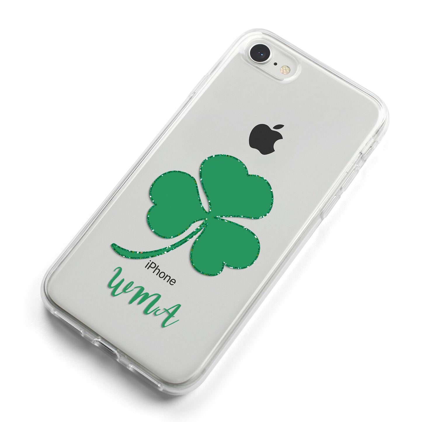 Initialled Shamrock Custom iPhone 8 Bumper Case on Silver iPhone Alternative Image