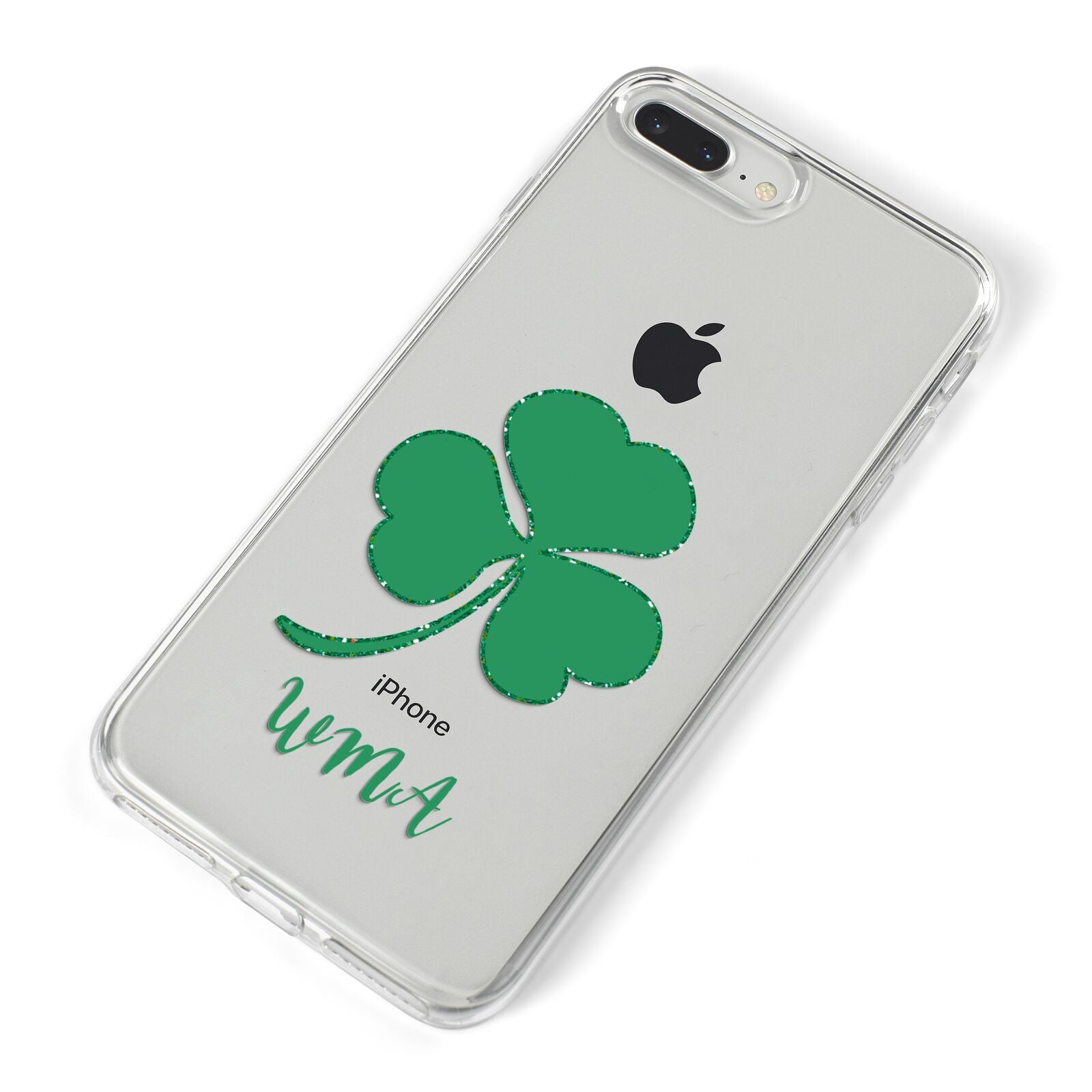 Initialled Shamrock Custom iPhone 8 Plus Bumper Case on Silver iPhone Alternative Image
