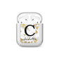 Initialled White Gold Marble with Name AirPods Case