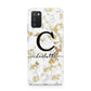 Initialled White Gold Marble with Name Samsung A02s Case