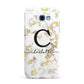 Initialled White Gold Marble with Name Samsung Galaxy A7 2017 Case