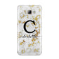 Initialled White Gold Marble with Name Samsung Galaxy A8 2016 Case