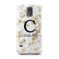 Initialled White Gold Marble with Name Samsung Galaxy S5 Case