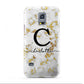 Initialled White Gold Marble with Name Samsung Galaxy S5 Mini Case