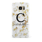 Initialled White Gold Marble with Name Samsung Galaxy S7 Edge Case