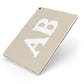 Initials Apple iPad Case on Gold iPad Side View