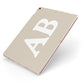 Initials Apple iPad Case on Rose Gold iPad Side View