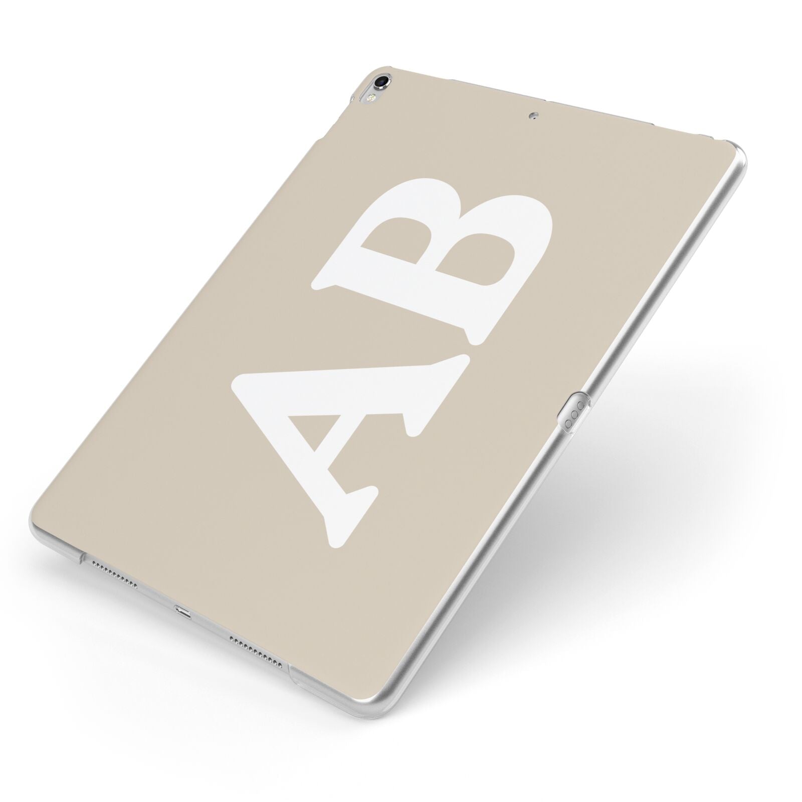 Initials Apple iPad Case on Silver iPad Side View
