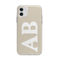 Initials Apple iPhone 11 in White with Bumper Case