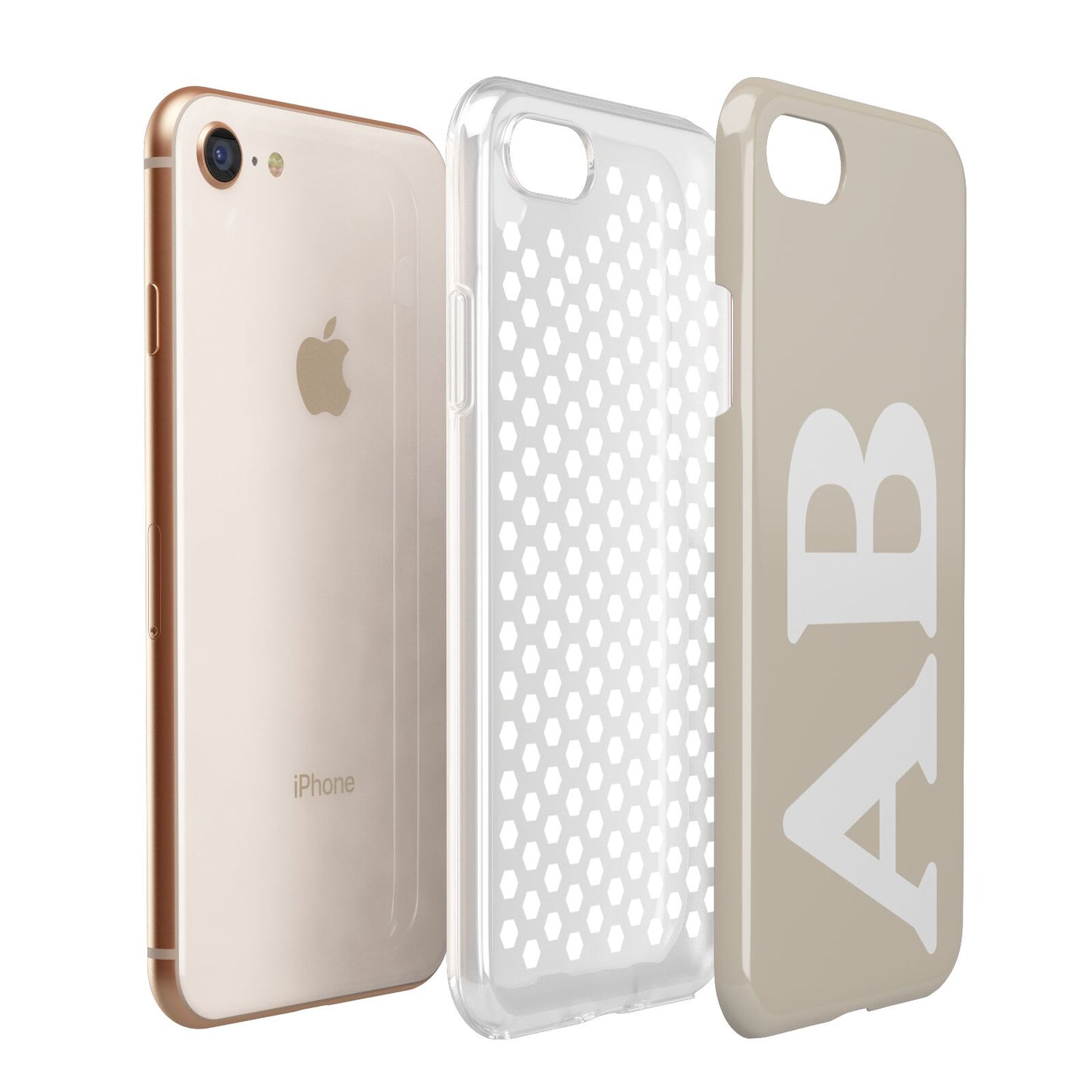 Initials Apple iPhone 7 8 3D Tough Case Expanded View