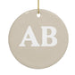 Initials Circle Decoration Back Image
