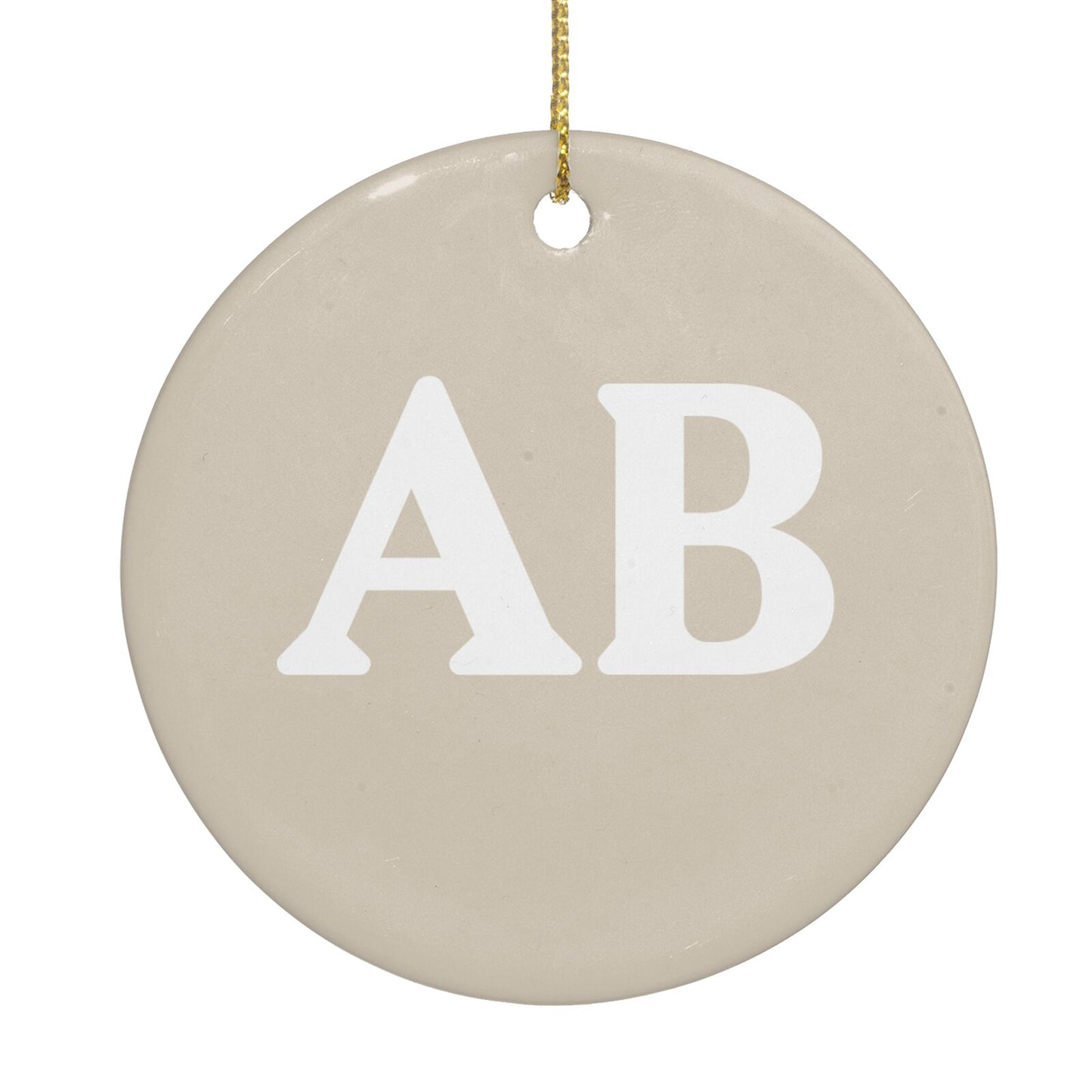 Initials Circle Decoration Back Image