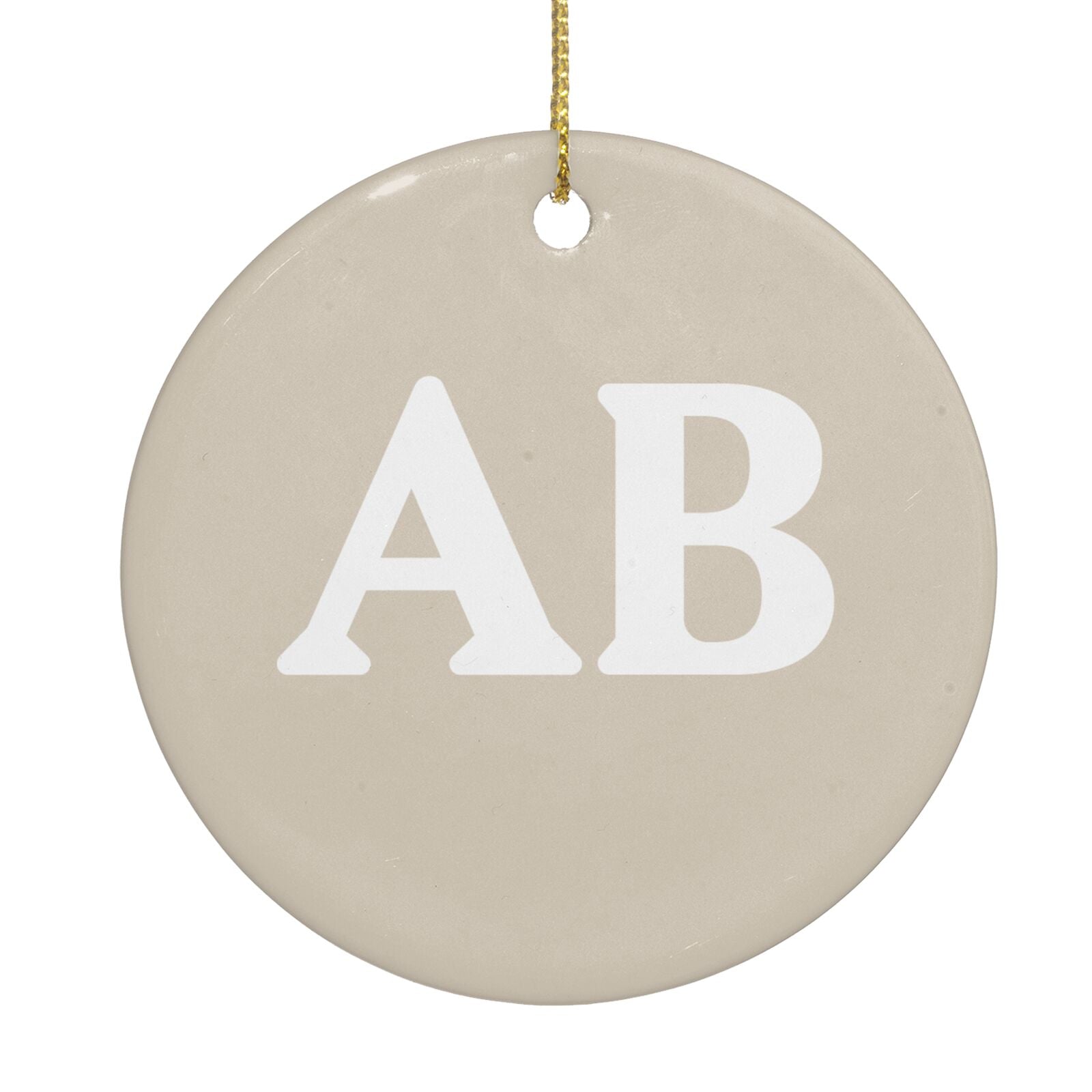Initials Circle Decoration Back Image