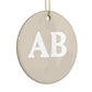 Initials Circle Decoration Side Angle