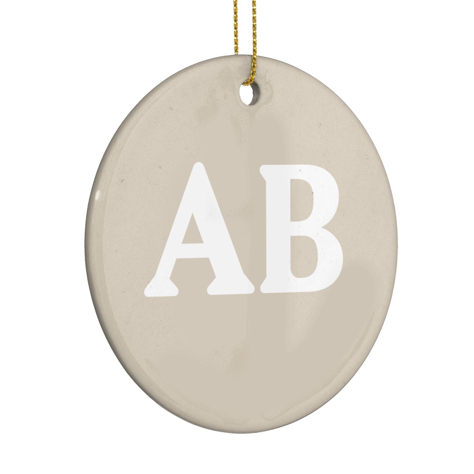 Initials Circle Decoration Side Angle
