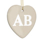Initials Heart Decoration Side Angle