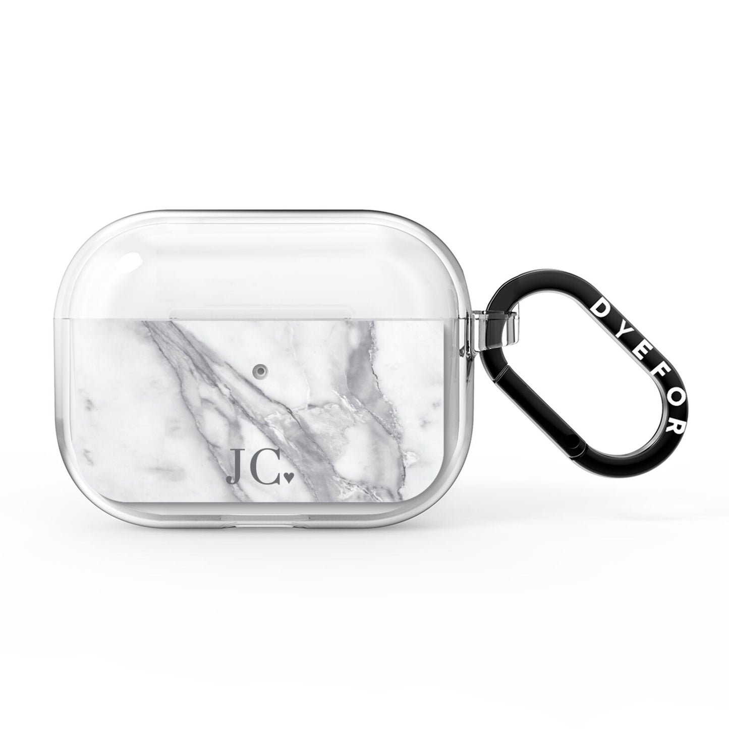 Initials Love Heart AirPods Pro Clear Case