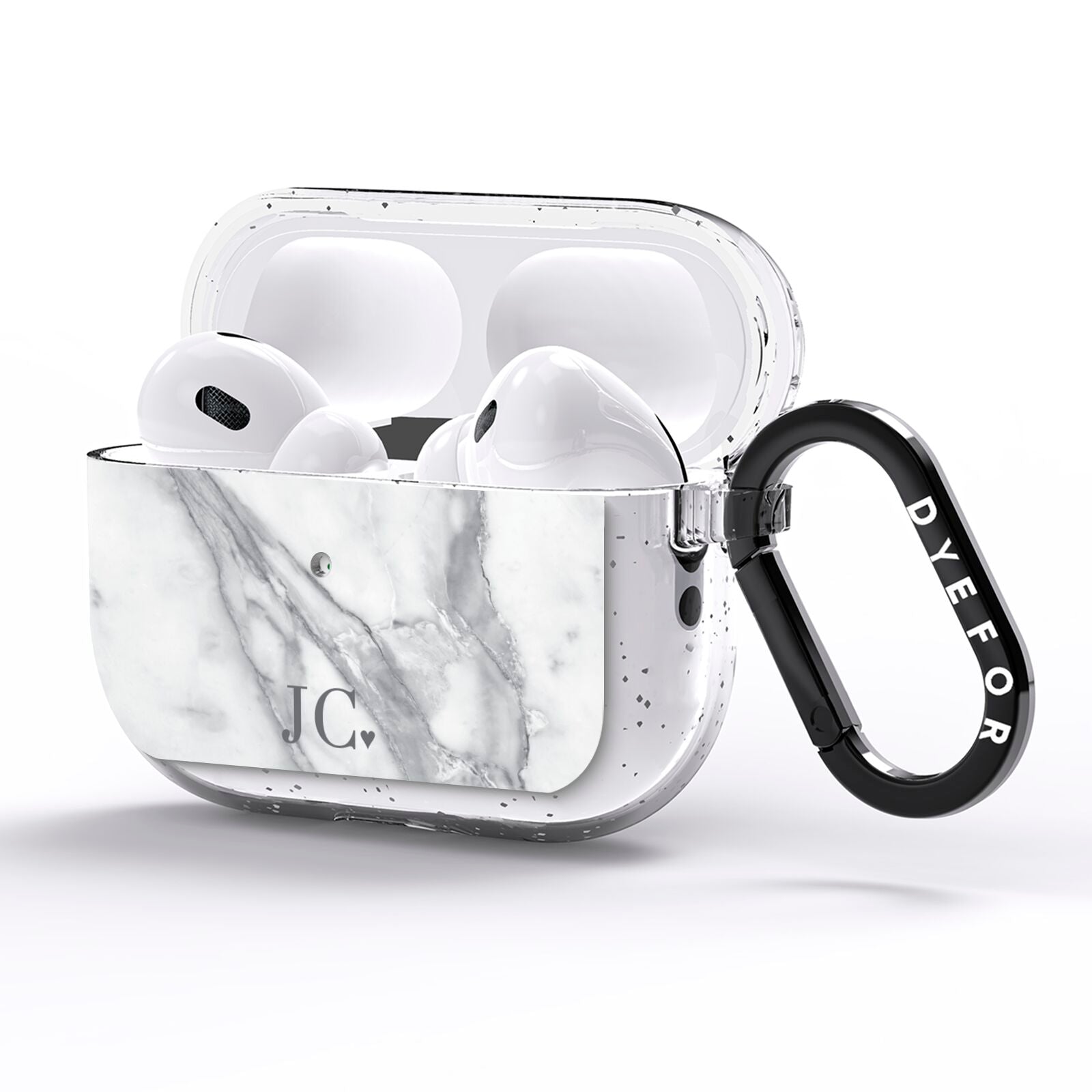 Initials Love Heart AirPods Pro Glitter Case Side Image