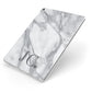 Initials Love Heart Apple iPad Case on Silver iPad Side View