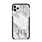 Initials Love Heart Apple iPhone 11 Pro Max in Silver with Black Impact Case