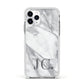 Initials Love Heart Apple iPhone 11 Pro in Silver with White Impact Case