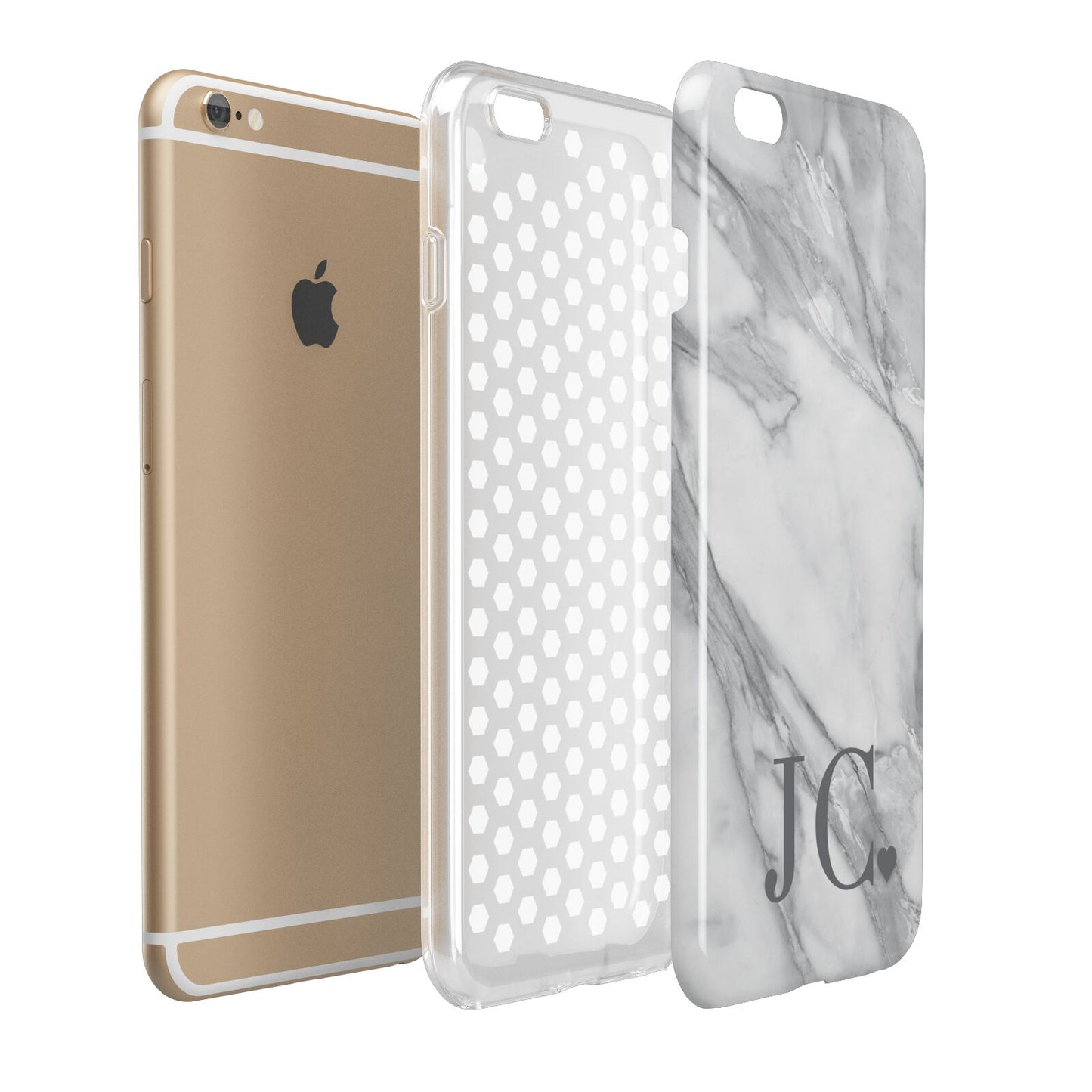 Initials Love Heart Apple iPhone 6 Plus 3D Tough Case Expand Detail Image