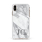 Initials Love Heart Apple iPhone Xs Max Impact Case White Edge on Gold Phone