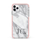 Initials Love Heart iPhone 11 Pro Max Impact Pink Edge Case