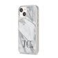Initials Love Heart iPhone 14 Clear Tough Case Starlight Angled Image