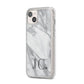 Initials Love Heart iPhone 14 Plus Clear Tough Case Starlight Angled Image