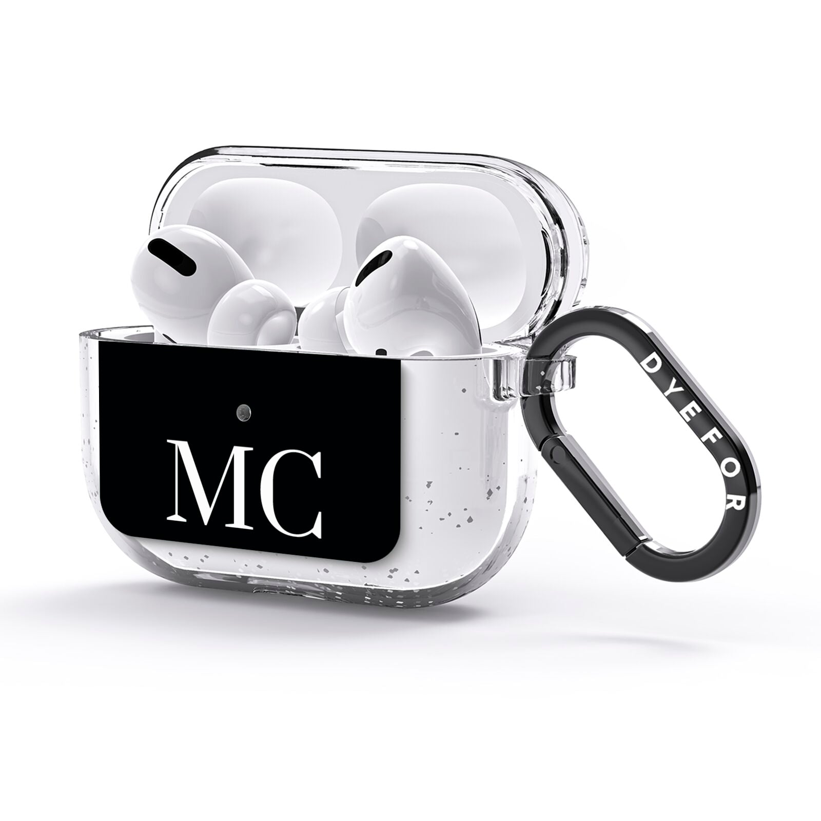 Initials Personalised 1 AirPods Glitter Case 3rd Gen Side Image