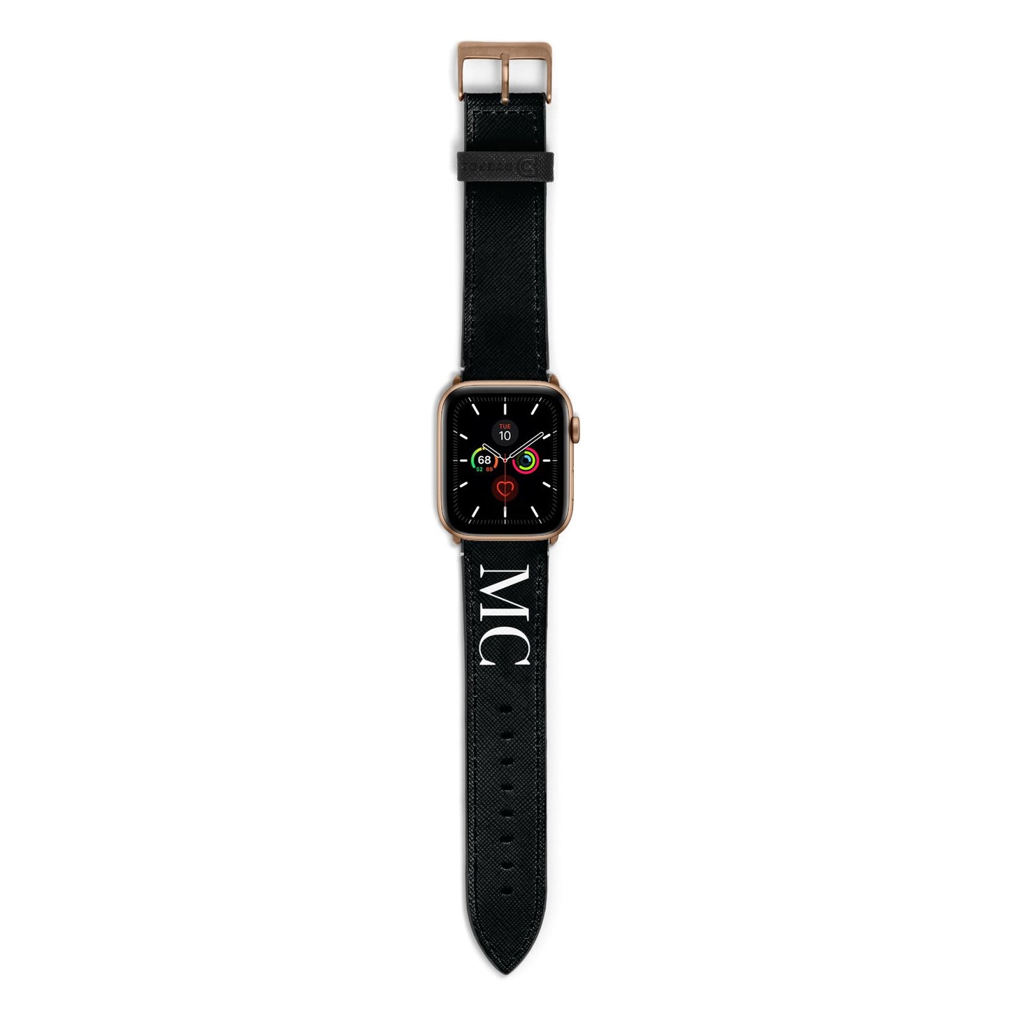 Initials Personalised 1 Apple Watch Strap with Gold Hardware
