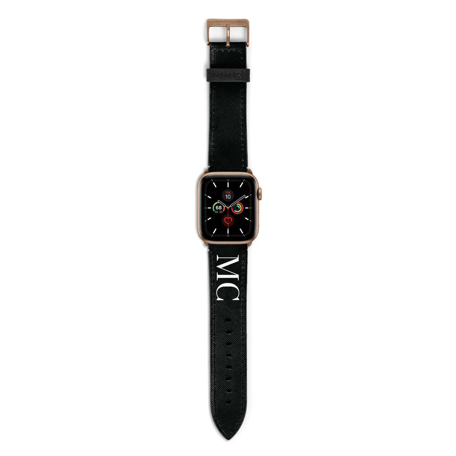 Initials Personalised 1 Apple Watch Strap with Gold Hardware