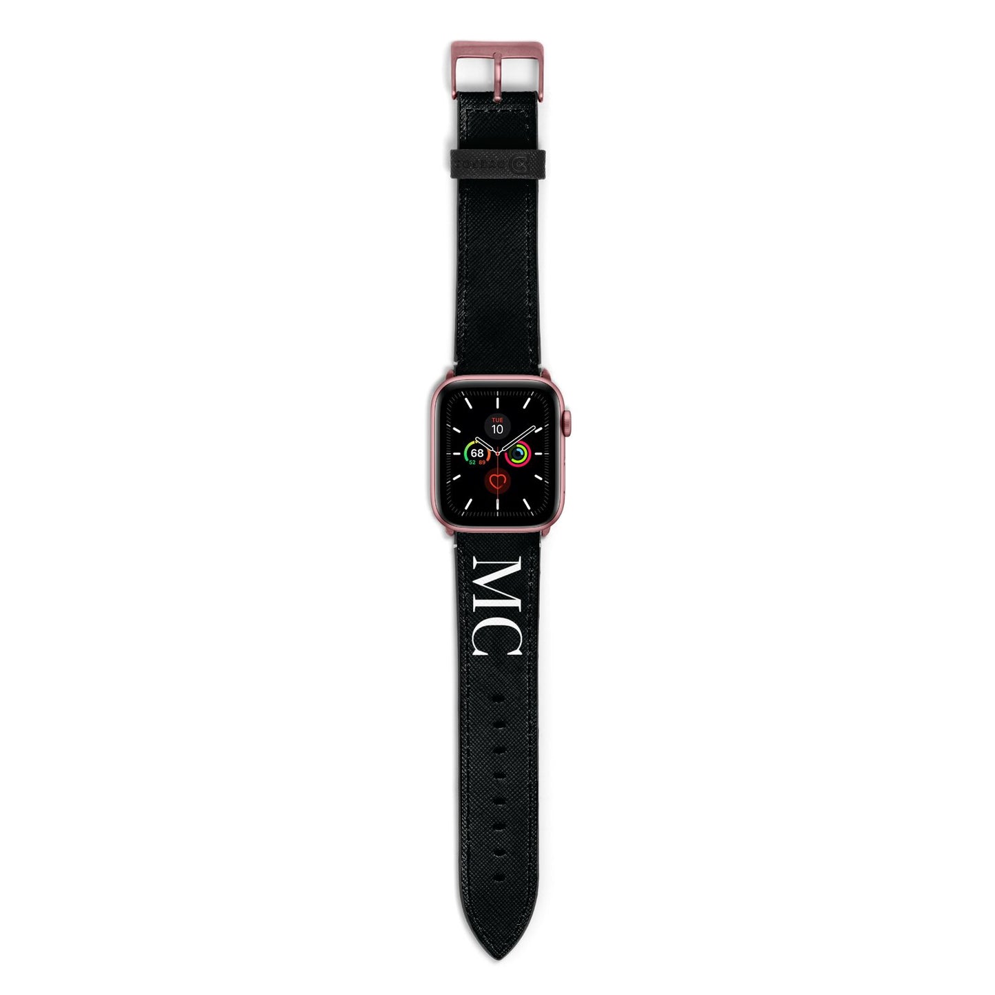 Initials Personalised 1 Apple Watch Strap with Rose Gold Hardware