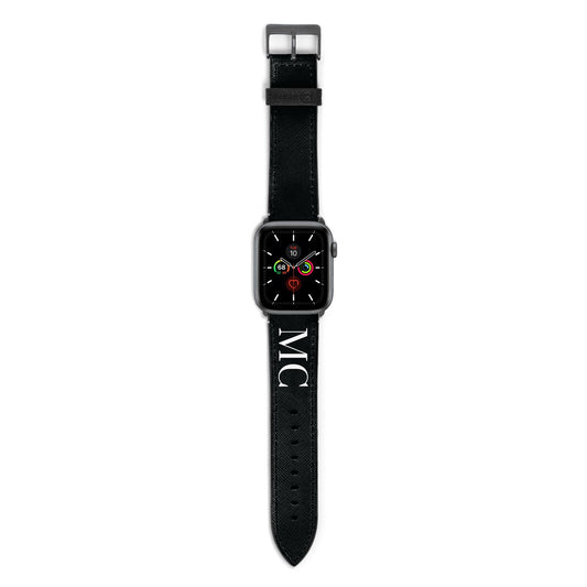 Initials Personalised 1 Apple Watch Strap with Space Grey Hardware