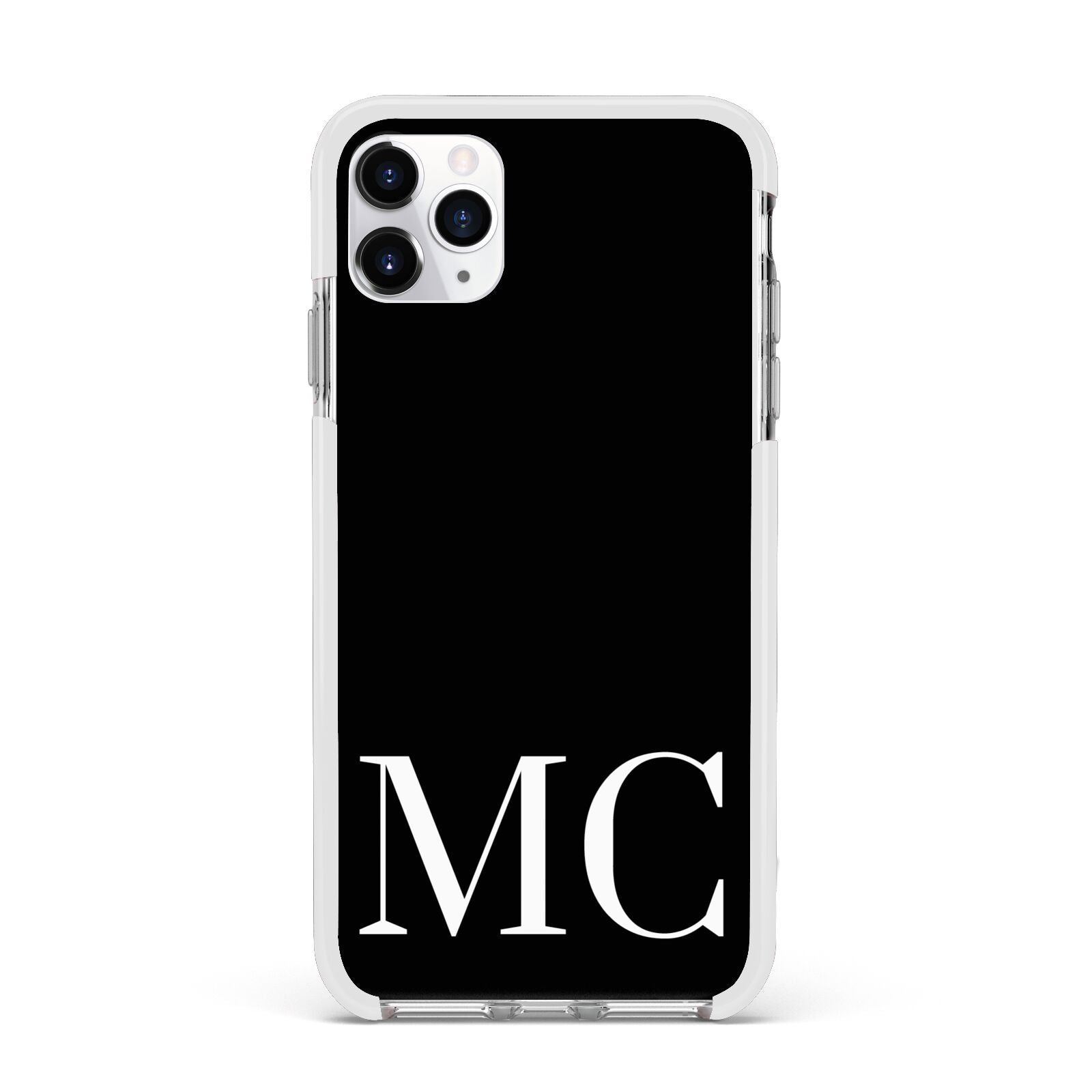 Initials Personalised 1 Apple iPhone 11 Pro Max in Silver with White Impact Case