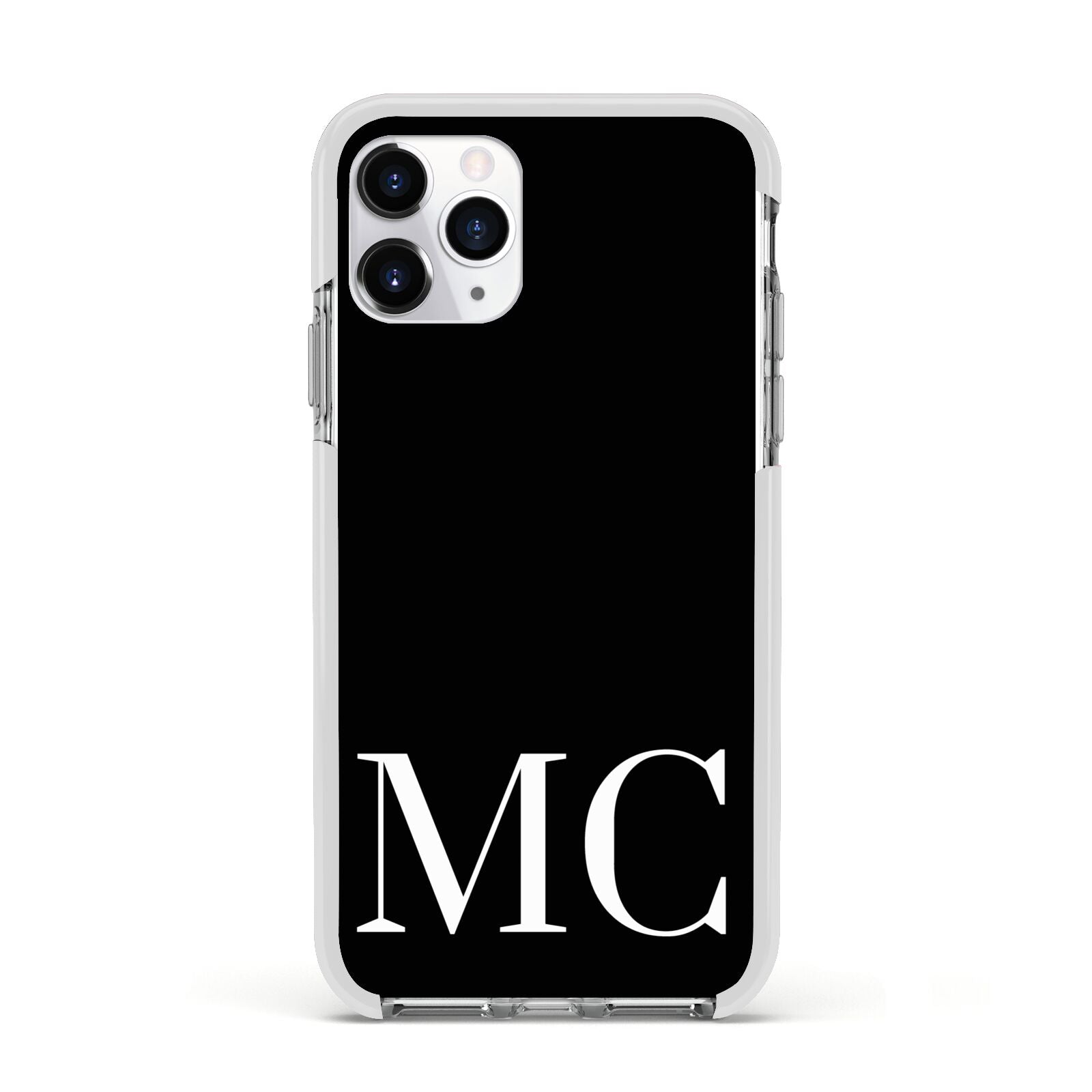 Initials Personalised 1 Apple iPhone 11 Pro in Silver with White Impact Case