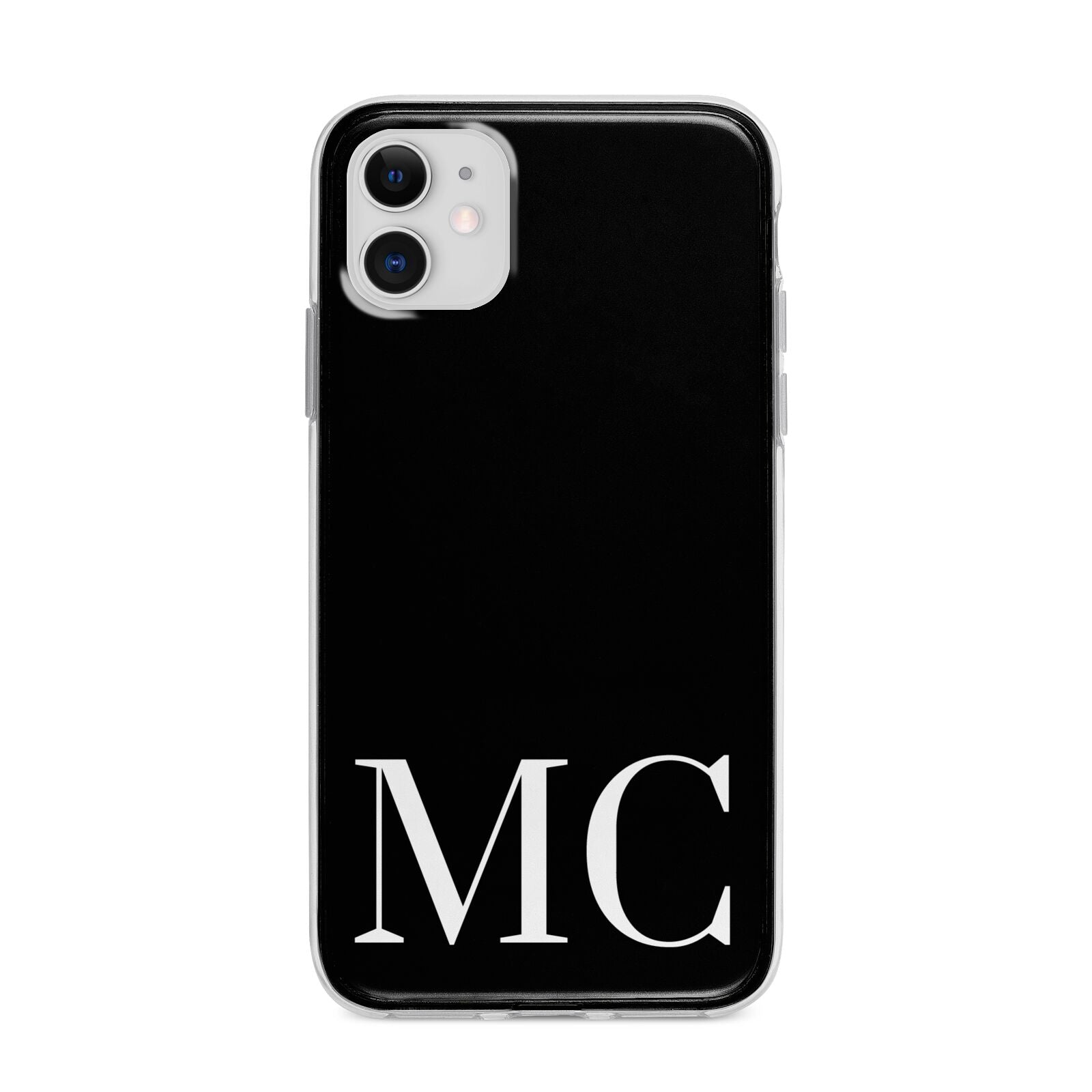 Initials Personalised 1 Apple iPhone 11 in White with Bumper Case