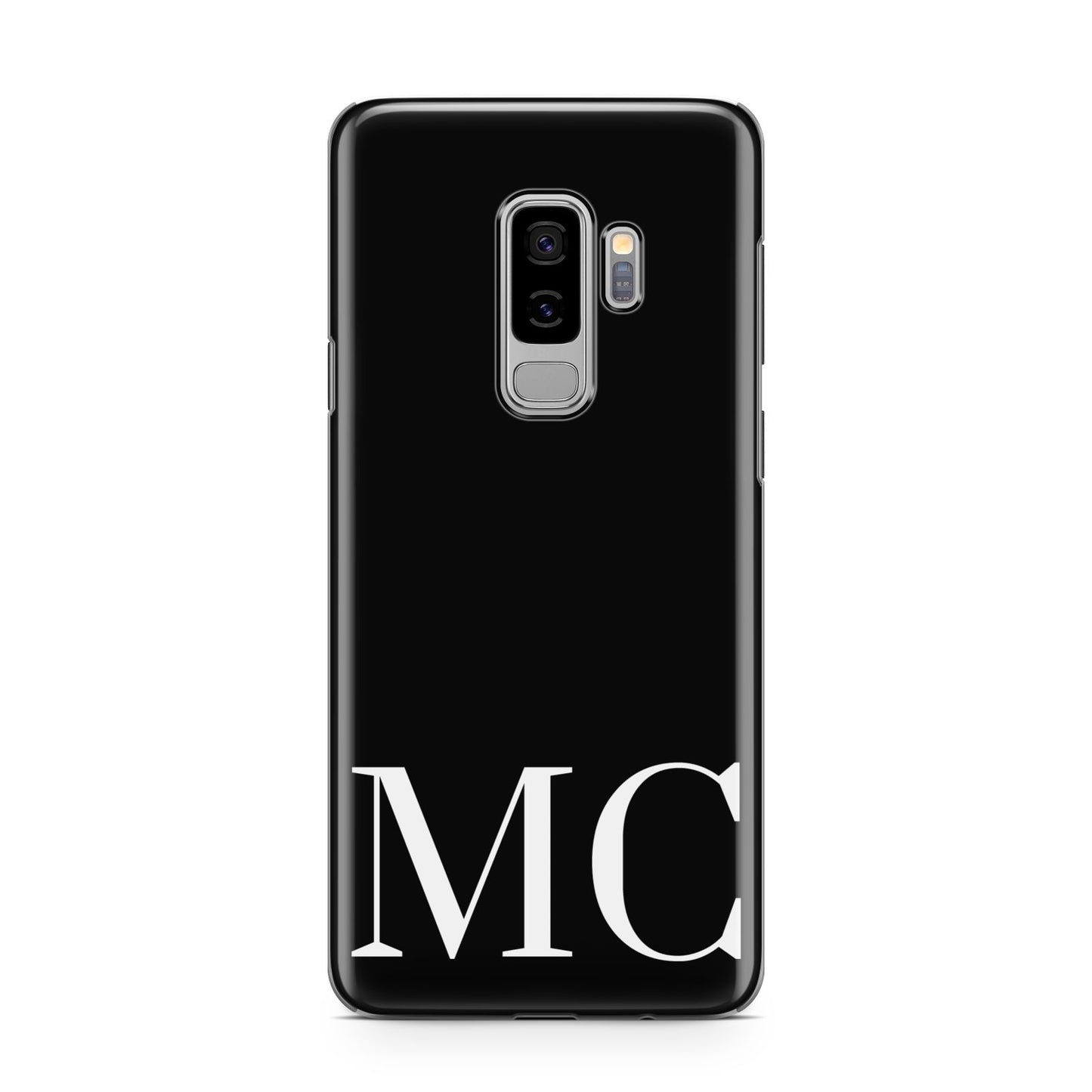Initials Personalised 1 Samsung Galaxy S9 Plus Case on Silver phone