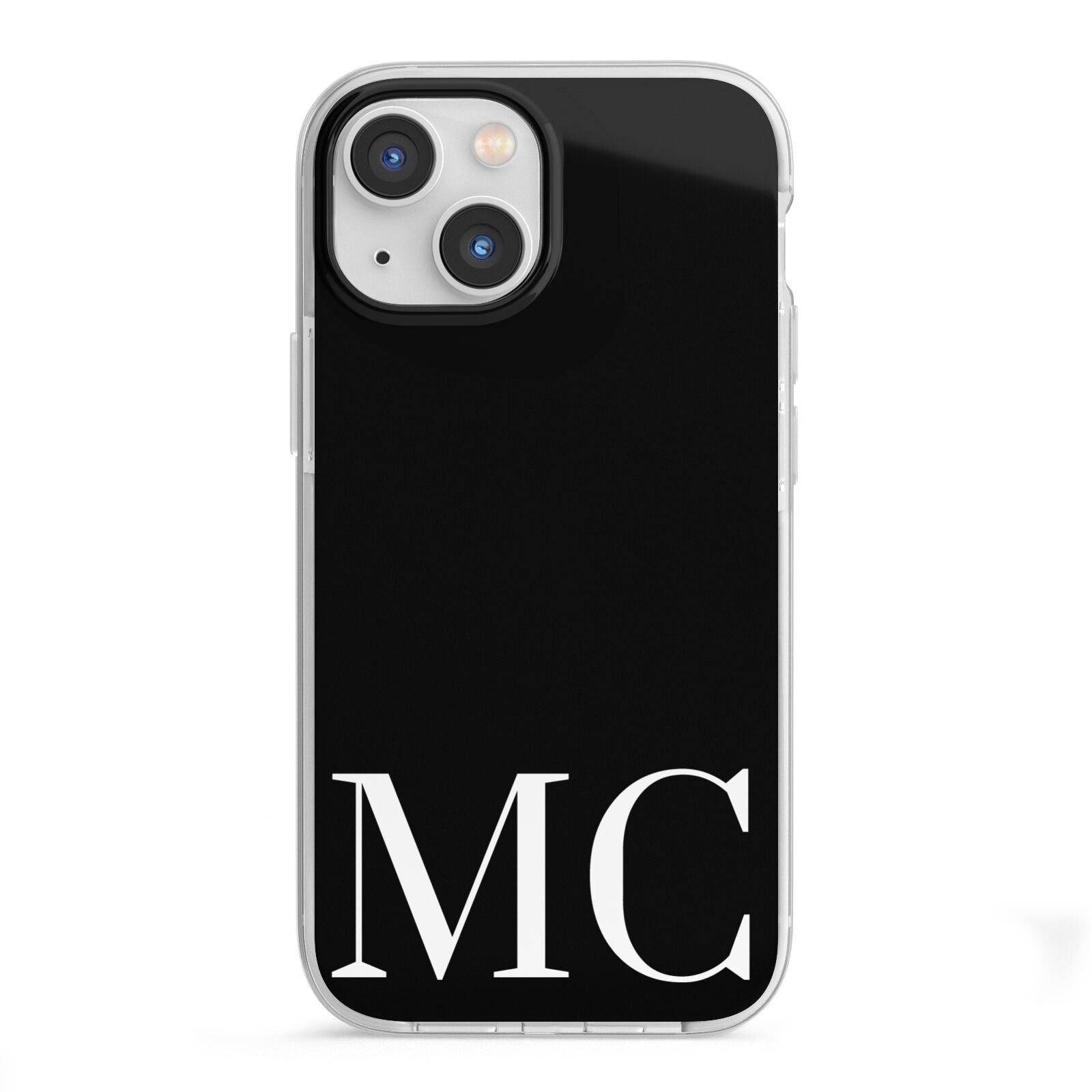 Initials Personalised 1 iPhone 13 Mini TPU Impact Case with White Edges