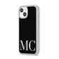 Initials Personalised 1 iPhone 14 Clear Tough Case Starlight Angled Image