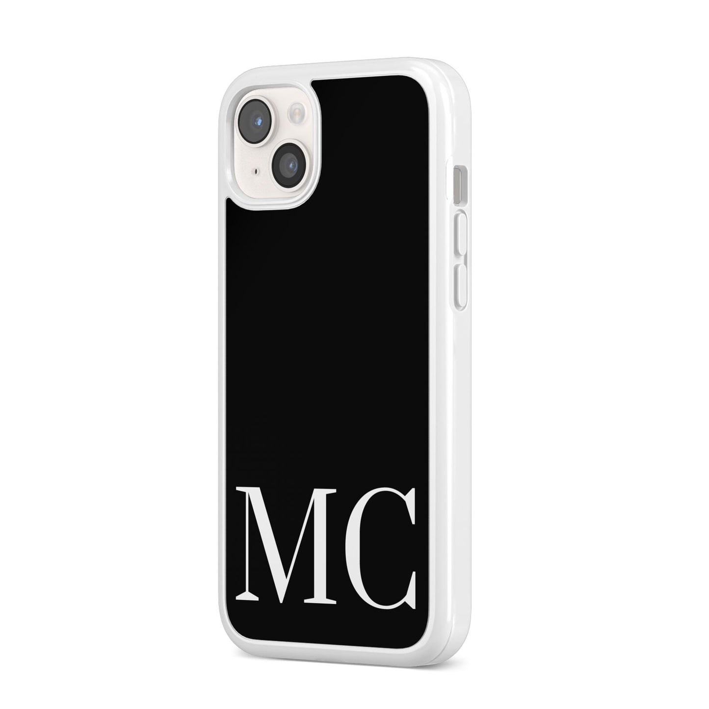 Initials Personalised 1 iPhone 14 Plus Clear Tough Case Starlight Angled Image