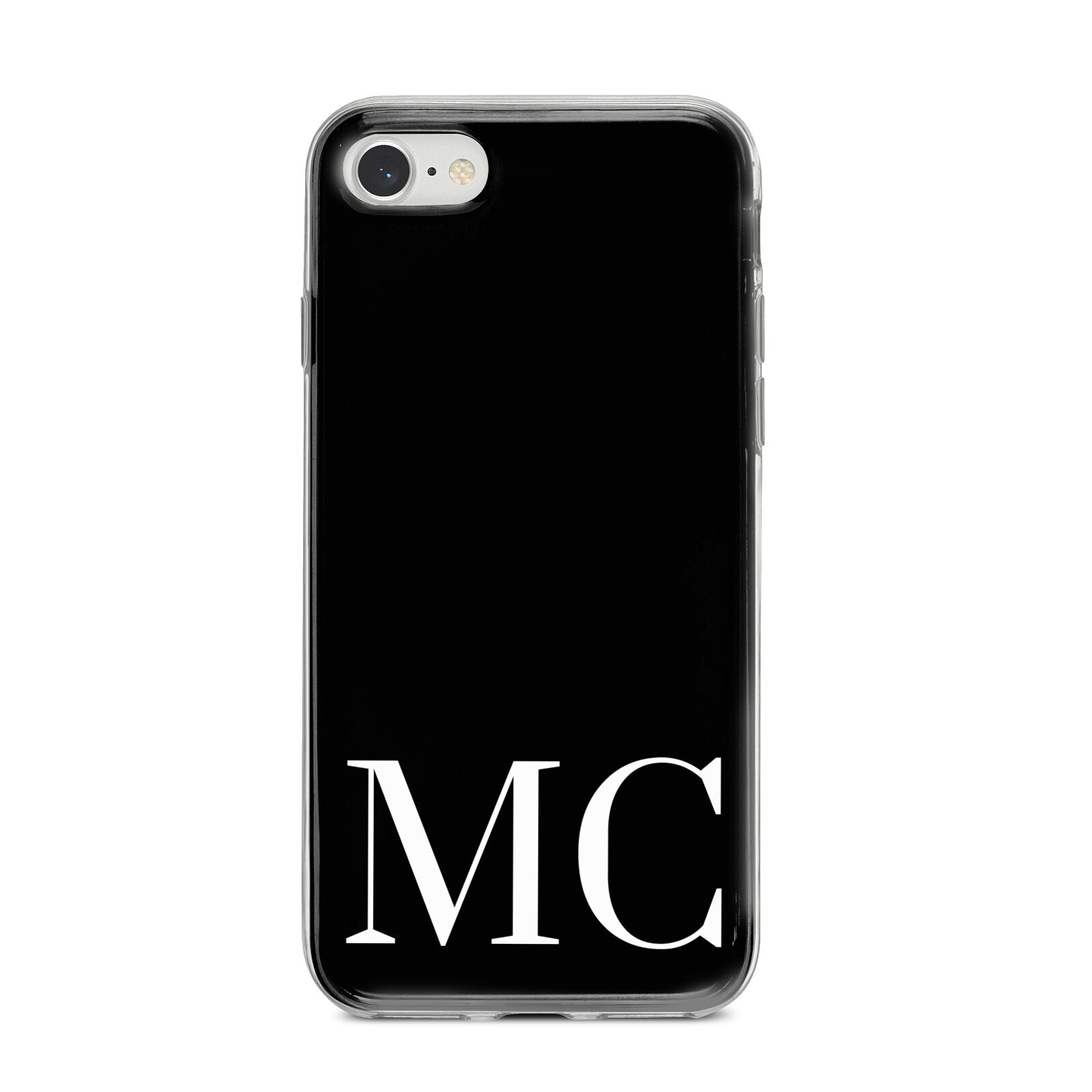 Initials Personalised 1 iPhone 8 Bumper Case on Silver iPhone