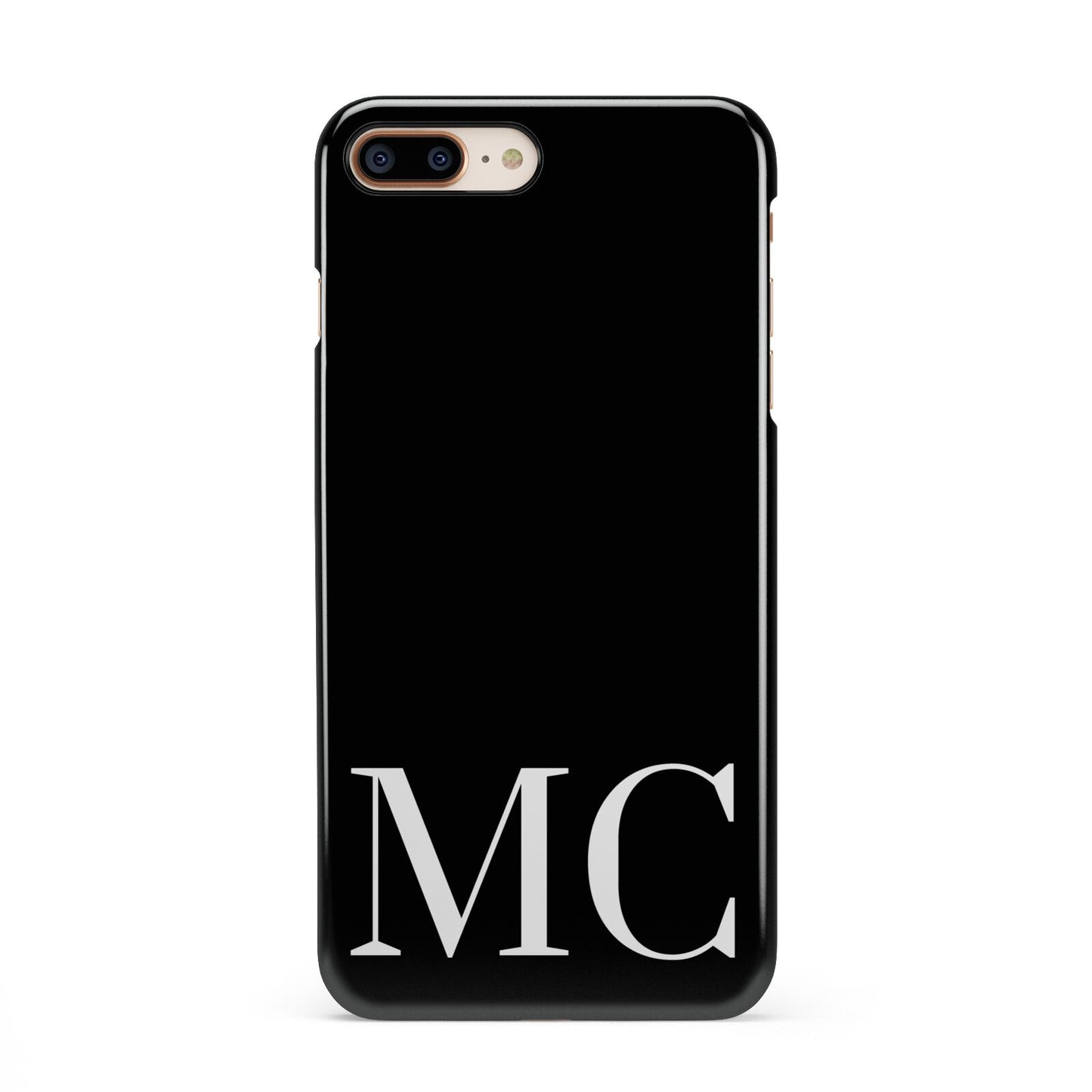Initials Personalised 1 iPhone 8 Plus 3D Snap Case on Gold Phone