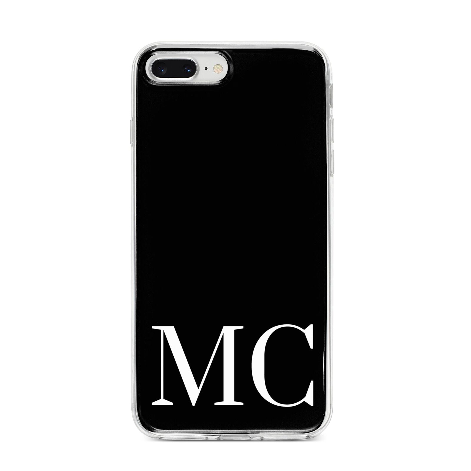 Initials Personalised 1 iPhone 8 Plus Bumper Case on Silver iPhone