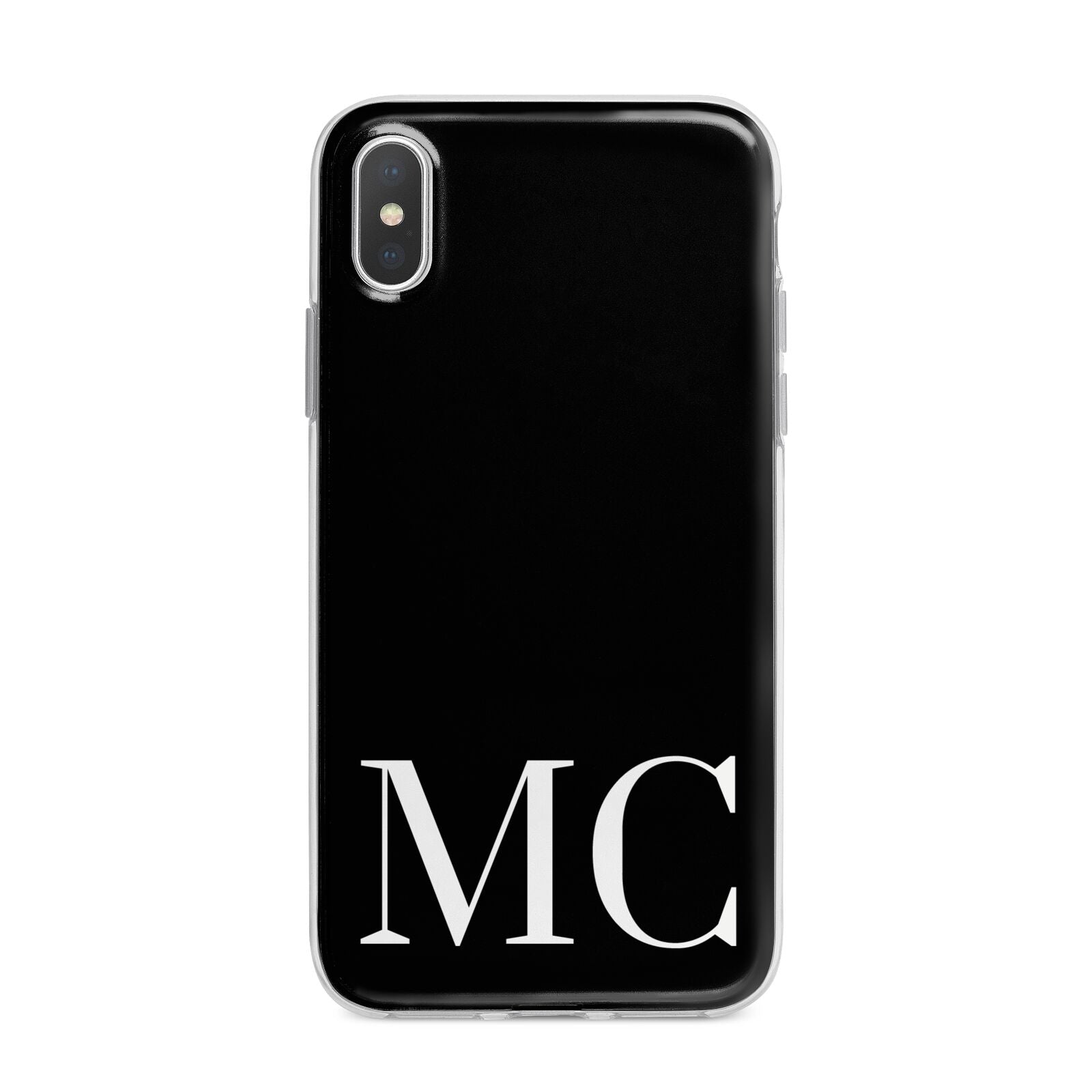 Initials Personalised 1 iPhone X Bumper Case on Silver iPhone Alternative Image 1